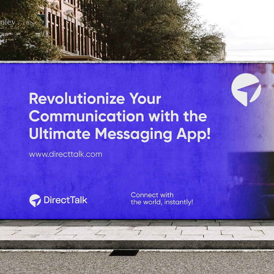 telecommunications company called DirectTalk Logo and Outdoor Banner design