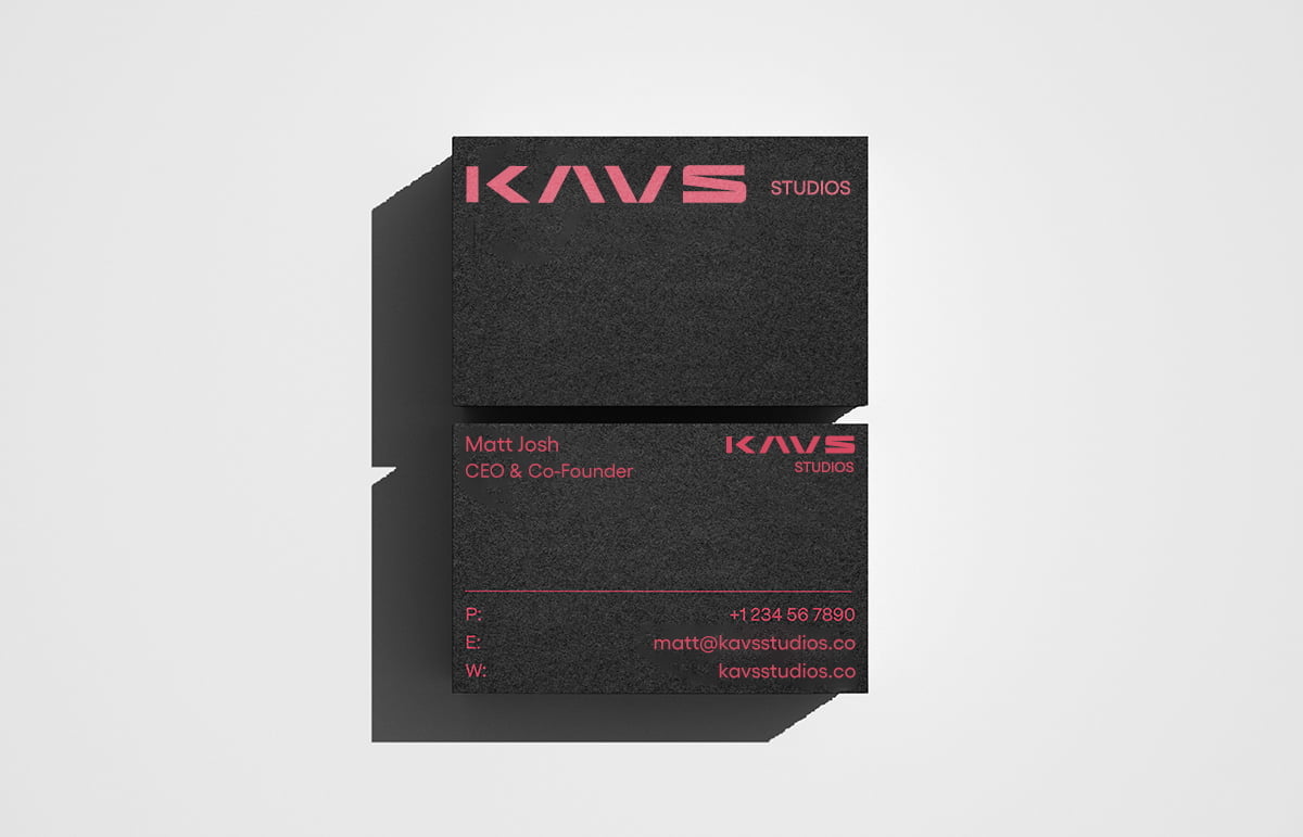kavs studios business card concept 2