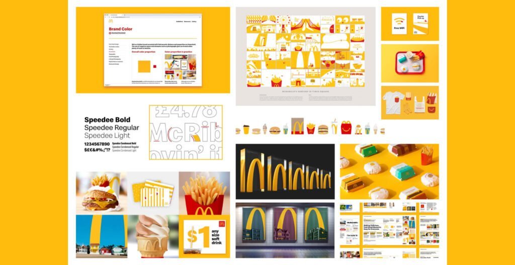 McDonald's menu displaying consistent brand colors and typography