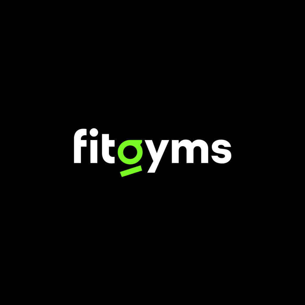 fitgyms logo black background