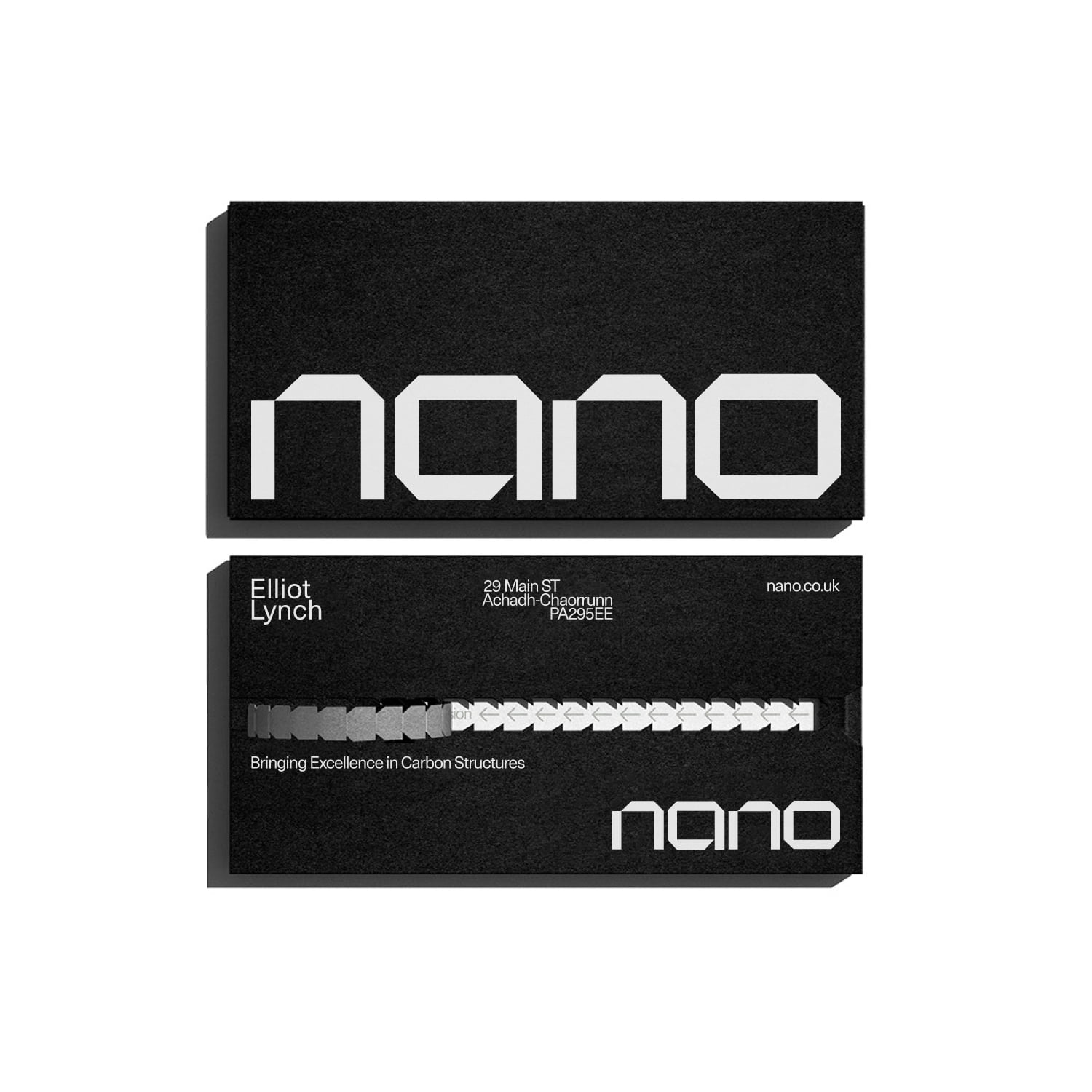 NANO - Carbon Fiber Technology Logo Business card