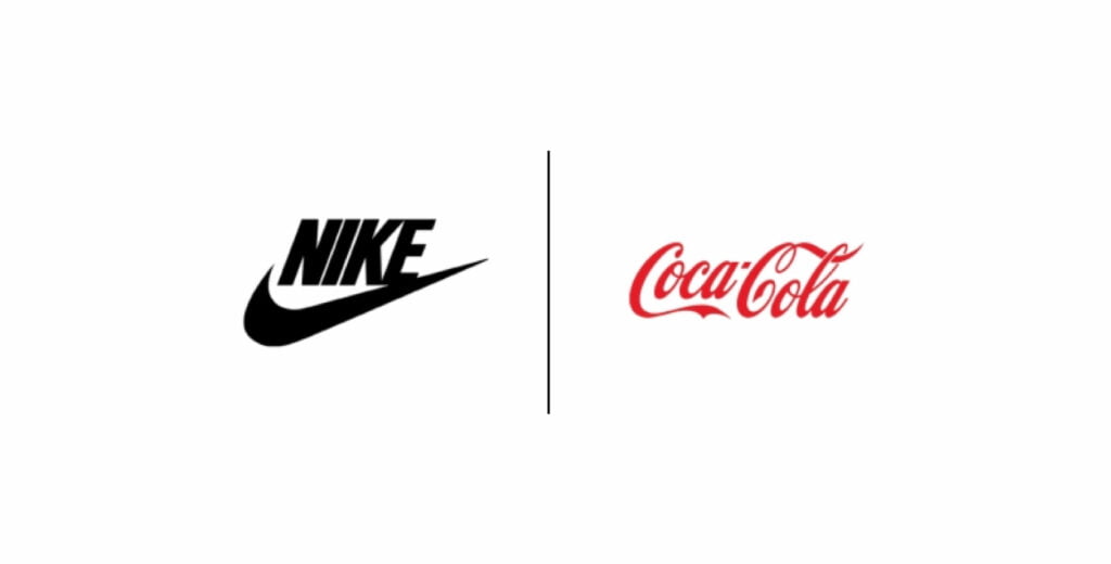 nike and cocacola logo side by side