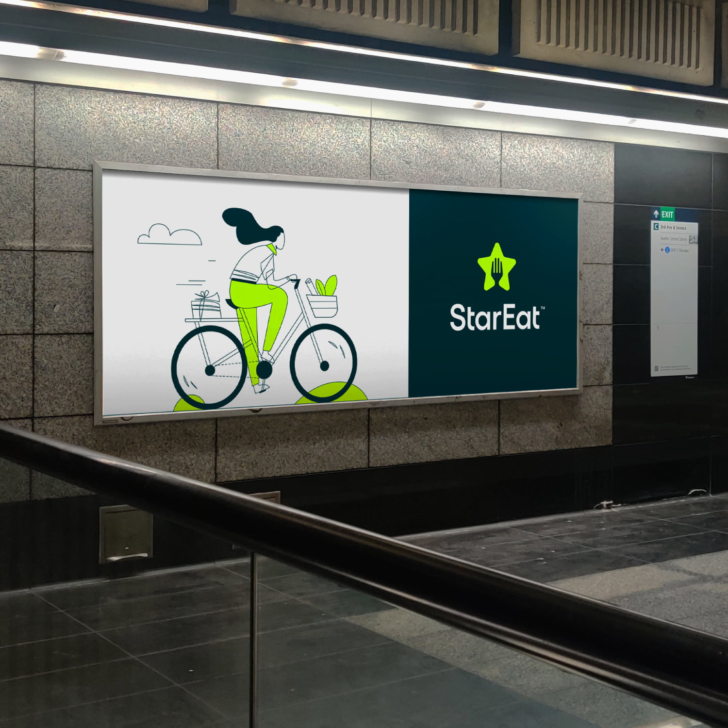 StarEat logo Subway mockup